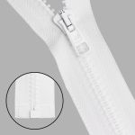 Молния трактор Arta Т6 (6 мм) 1 зам., разъем., 75 см, ОПТ. УП. 25 ШТ., 001 белый