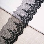 Кружево на сетке 120 мм / 13.72 метра, черный, 3AR3502