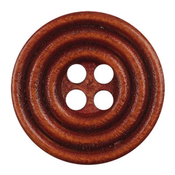 Пуговицы 4 прокола дерево 15 мм, 24 шт, №287 терракотовый, Blitz DRN 0065