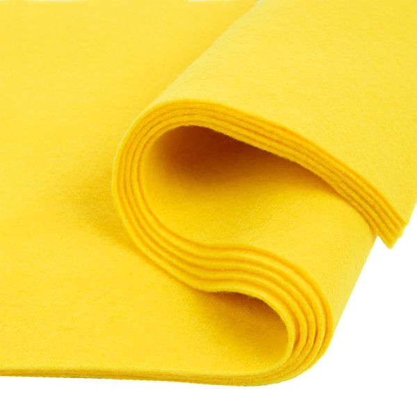 Фетр листовой 1 мм, 20х30 см, 5 шт, CH643 желтый, Blitz FKC10-20/30