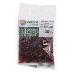 Бисер Astra&Craft 11/0 (2.1 мм), 200 г (10х20 г), цв. 310.2 красный/черный + прозрачный центр