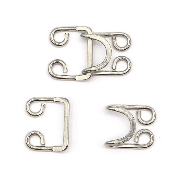 Крючки пришивные 30х20 мм, никель, 10 шт, BIG