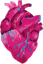 Набор для вышивания нитками Panna, Живая картина, Анатомическое сердце, 5х7,5 см