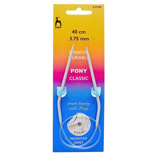 Спицы круговые Pony Classic ⌀3.75 мм, 40 см, алюминий, 47608