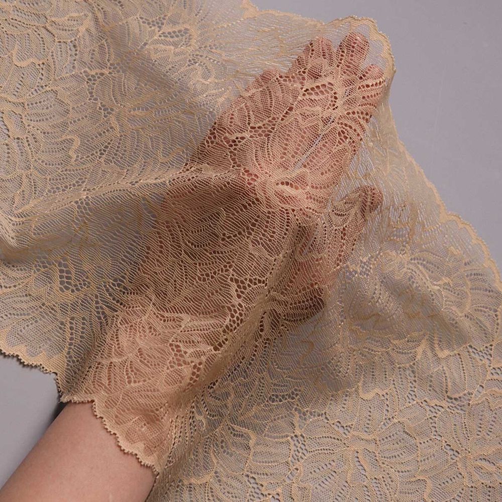 Кружево бельевое эластичное 240 мм / 13.72 м, цв. C180 телесный