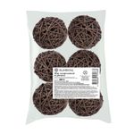 Шары декоративные из ротанга 9 см, 6 шт, №11 коричневый, Blumentag BRF-9