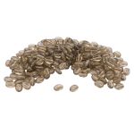 Бусины пластик 10х5 мм, 50 г, кофейное зерно, 12 прозрачное+золото, Astra&Craft, 7541