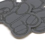 Термоаппликация светоотражающая Мишка, 56х70 мм, серый, LA453, 2 шт