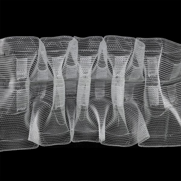 Лента (тесьма) шторная: сборка вафельная (1:2.5) 80 мм / 100 метров, 420201