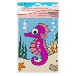 Набор для раскрашивания цветным песком №41 Морской конек, 16.5х23 см, Hobbius SPT-01