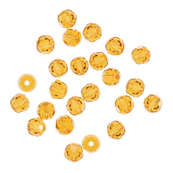 Бусины стекло ⌀3 мм, 24 шт, светло-коричневый/topaz, Preciosa 451-19-602