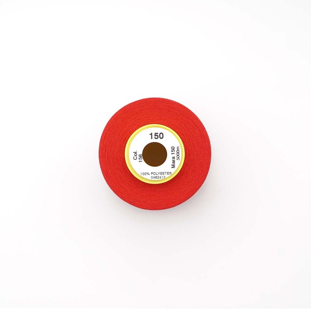 Нитка особо тонкая Gutermann Mara №150 (150/2), 5000 м, 713961, цв. 156 красный, 1 катушка