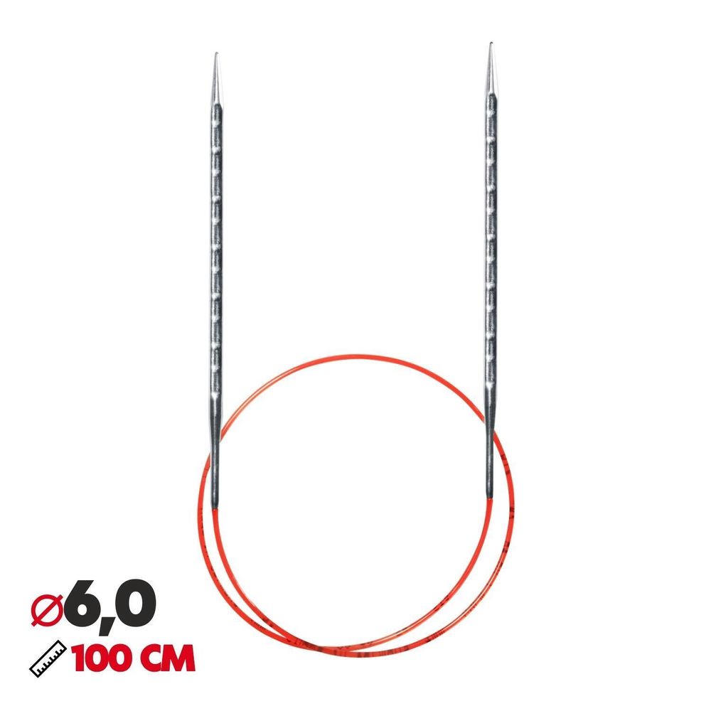 Спицы круговые Addi Novel ⌀6.0мм, 100 см /TOS/
