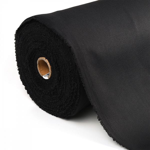 Дублерин эластичный 90 г/м², 150 см / 100 метров, 662B черный, IdealTex