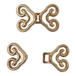 Крючки пришивные декоративные 24х15 мм, золото, 6 шт