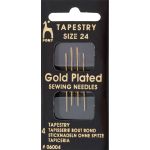 Иглы ручные с золотым покрытием, для гобеленовых и трикотажных тканей №24,4 шт, Pony