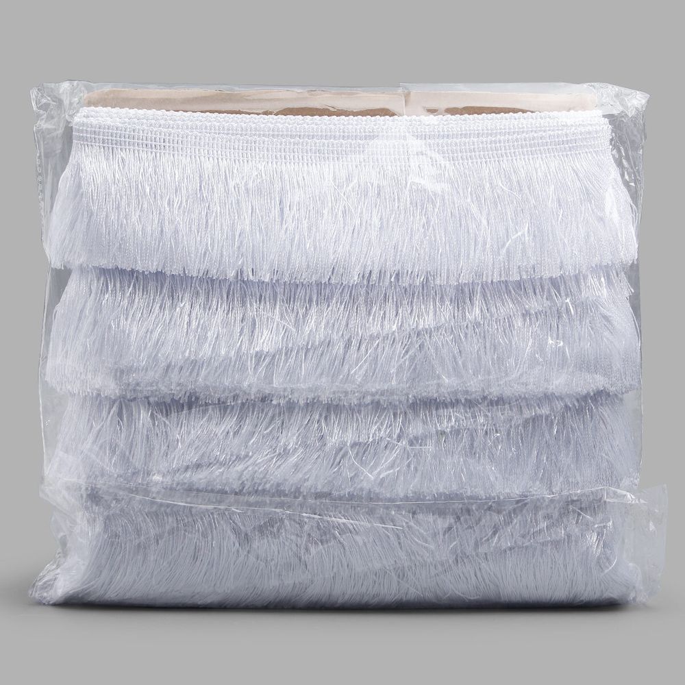 Бахрома отделочная широкая 120.0 мм / 25 метров, 501 белый