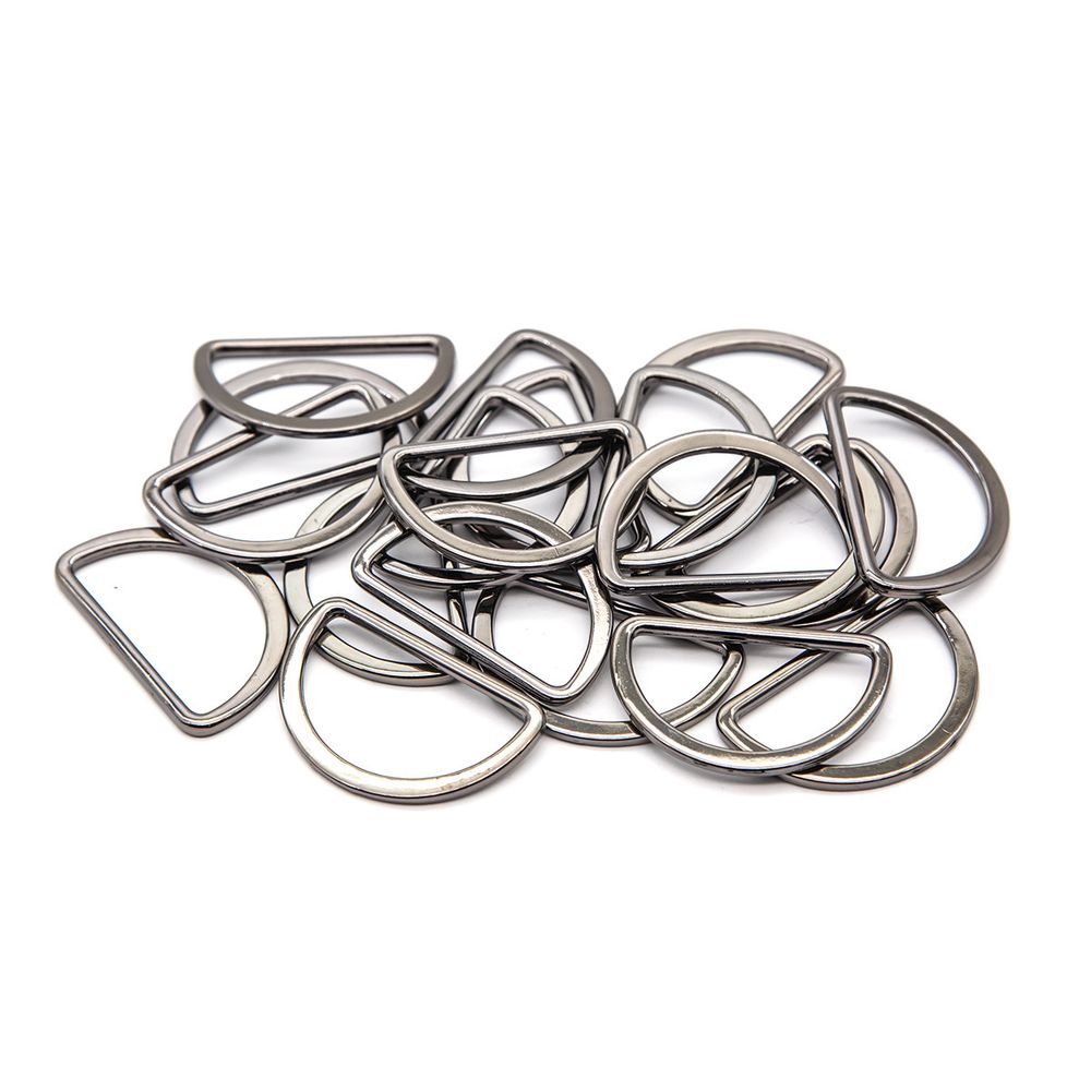 Полукольцо литое металл внутр. 40 мм (внешн. 47х30 мм), 20 шт, цв.черный никель, 819-035