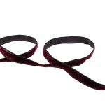 Лента бархатная (тесьма) 10.0±2 мм / 10±0.5 метров, с метанитом, рис 9252 малиновый/черный, Blitz С3722Г17