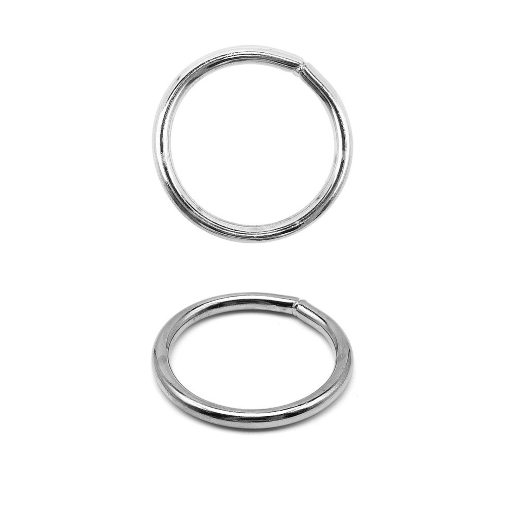 Кольцо металлическое неразъемное сварное 25мм (31х31мм, ⌀3мм), 10 шт, никель
