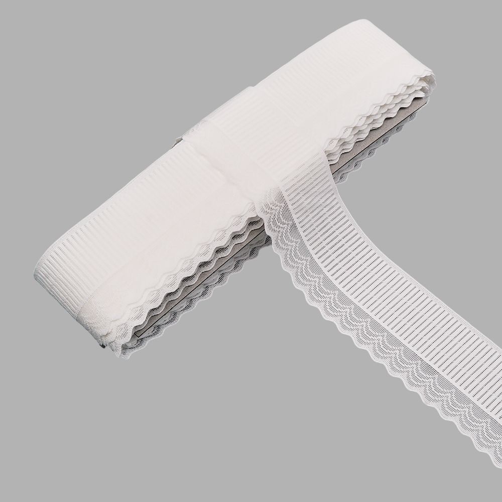 Кружево эластичное (стрейч) 40 мм / 13.72 метра, белый, 3AR3781
