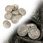 Пуговицы металлические на ножке 32L-20 мм, С-MP09 цв.серебро, 10 шт