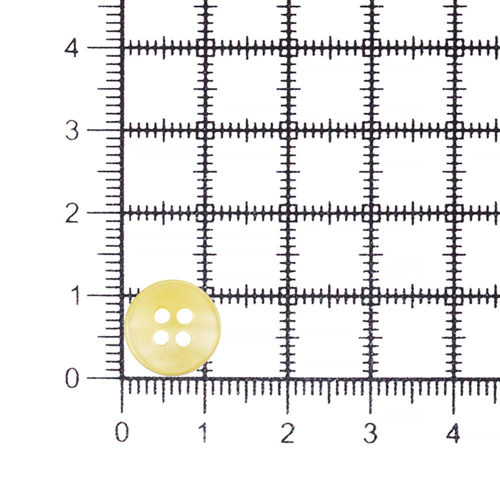 Пуговицы 4 прокола 18L (11мм), пластик (col.14 желтый), CN_2846, 72 шт