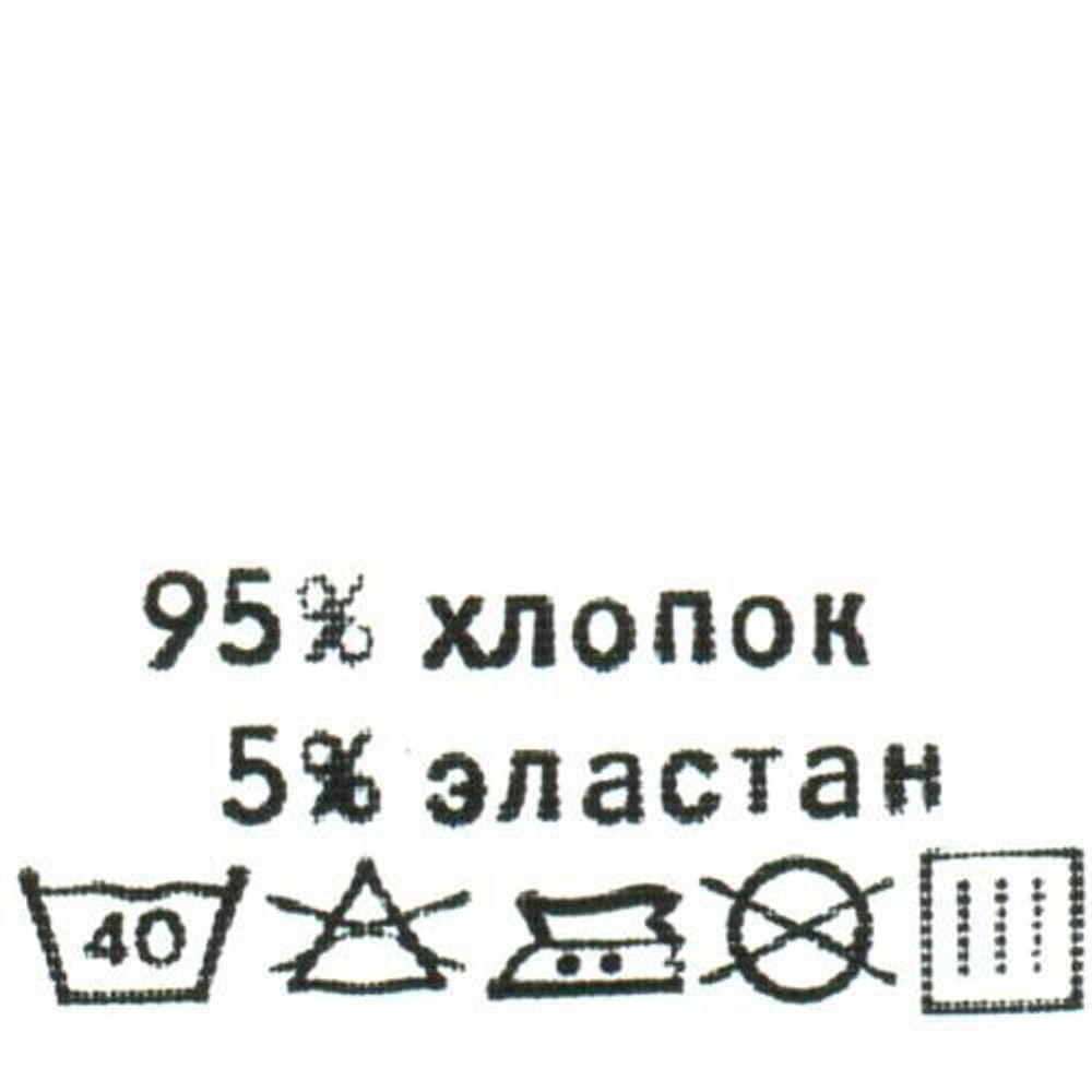 Этикетка-состав, белый, 30х30 мм, 100 шт, хлопок 95% эластан 5%