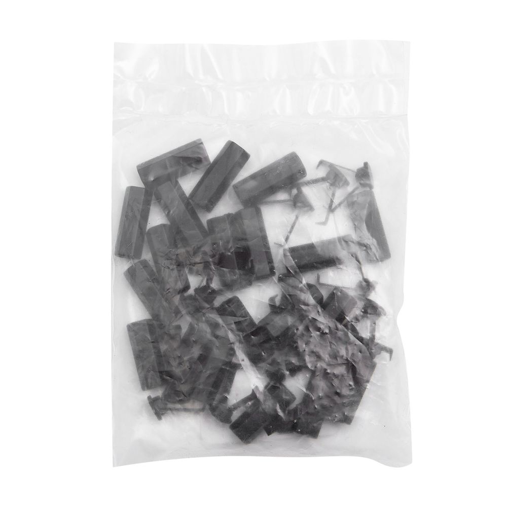 Наконечник для шнура металл шестигранный 20х7 мм, металл, черный, 6660-0100, 20 шт