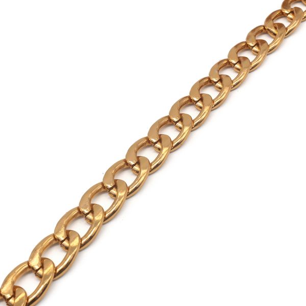 Цепь алюминиевая 2,4 мм, 11,7 мм, боб(10 м) (золото) K11326