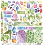 Бумага для скрапбукинга Здоровые привычки 190 г/м², 30.5х30.5 см, 10 шт, 7 лист для вырезания, Mr.Painter PSR 2603