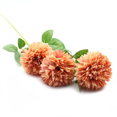 Цветы искусственные Хризантема, 66см, С Персиковый