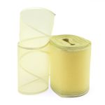 Лента для бантов (капрон) с мет. краем, 7 см, 25 м (желтый) С3502