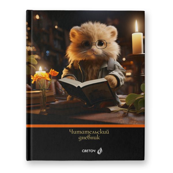 Дневник читательский, глянцевая ламинация, твердый переплет, 40ДЧ1 A5+ 40 л., 4 шт, сшивка 65 г/м², Книголюб 00984, Светоч 40ДЧ1