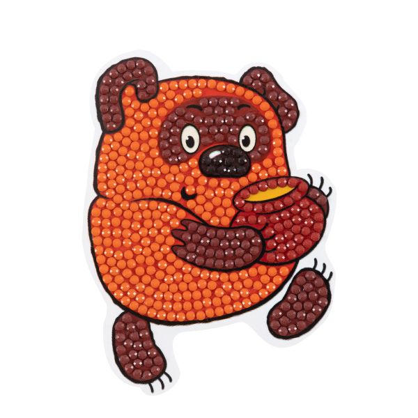 Алмазная (кристальная) мозаика Фрея CMF-ALVM-098, Союзмультфильм. Магнит Винни-Пух, 7.5х10 см