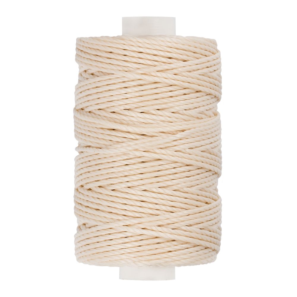 Нитки для кожи вощёные (полиэстер) 40 м, 006 суровый, LC-006, Промысел