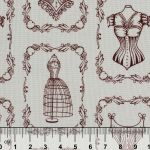 Ткань для пэчворка Peppy Век моды, отрез 50х55 см, 146 г/м², ВМ-16 серый, Peppy