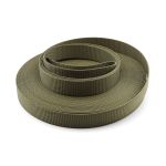 Стропа (ременная лента) 35 мм / 25 метров, толщ. 2.0 мм, [67 г/пог.м], 100% нейлон, хаки