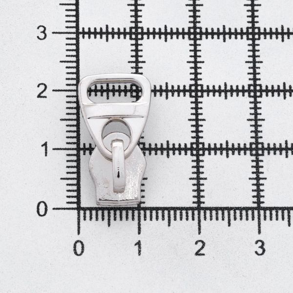 Слайдер (замок) для молнии спираль Т5 (5 мм), автомат, никель, 763, 10 шт