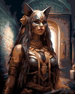 Картина по номерам Фрея PNB/PL-271, Величественная Бастет, 50х40 см