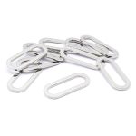 Рамка овальная металл 40 мм, никель, ГНУ13818, 10 шт