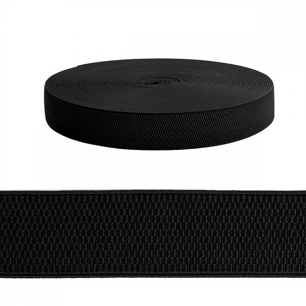 Резинка для подтяжек (помочная) 40.0 мм / 25 метров, ультра, RD.40322, 322 черный
