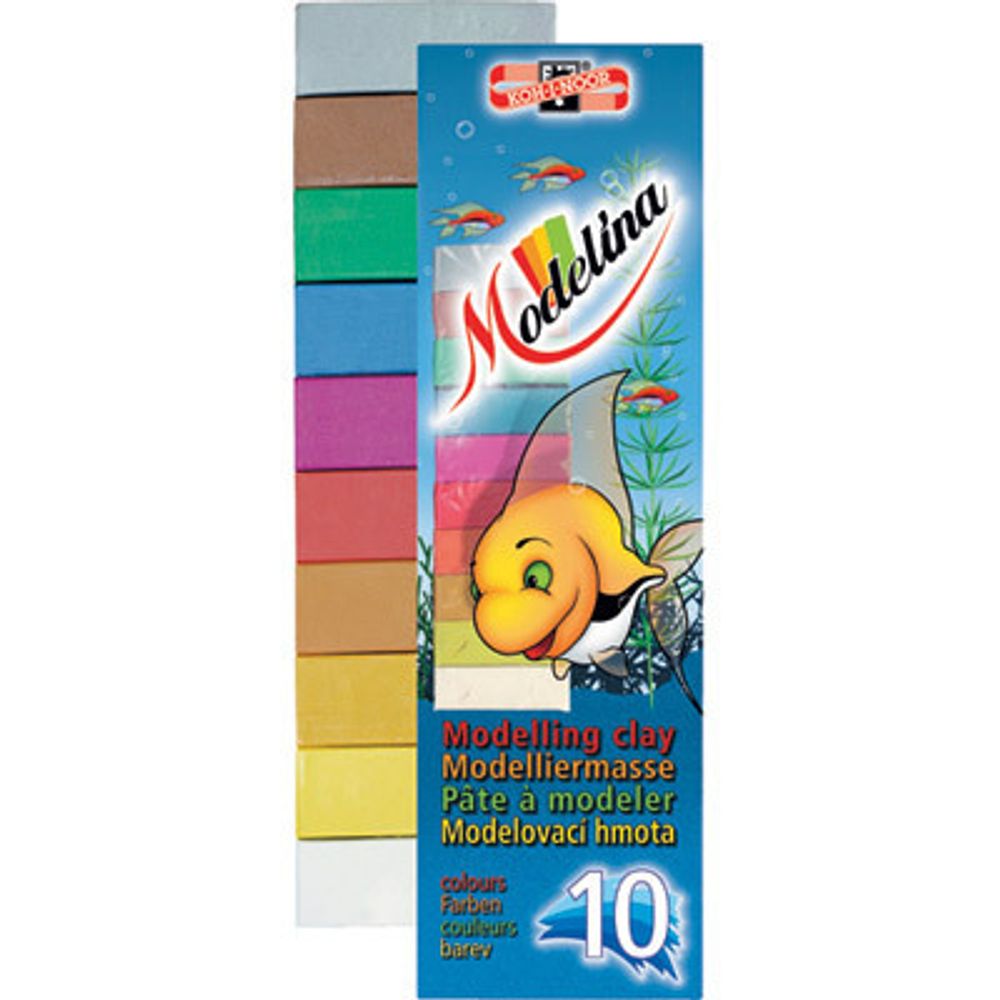 Набор пластилина KOH-I-NOOR 2 200 г, 10 цв, в картоне 013171000000RU