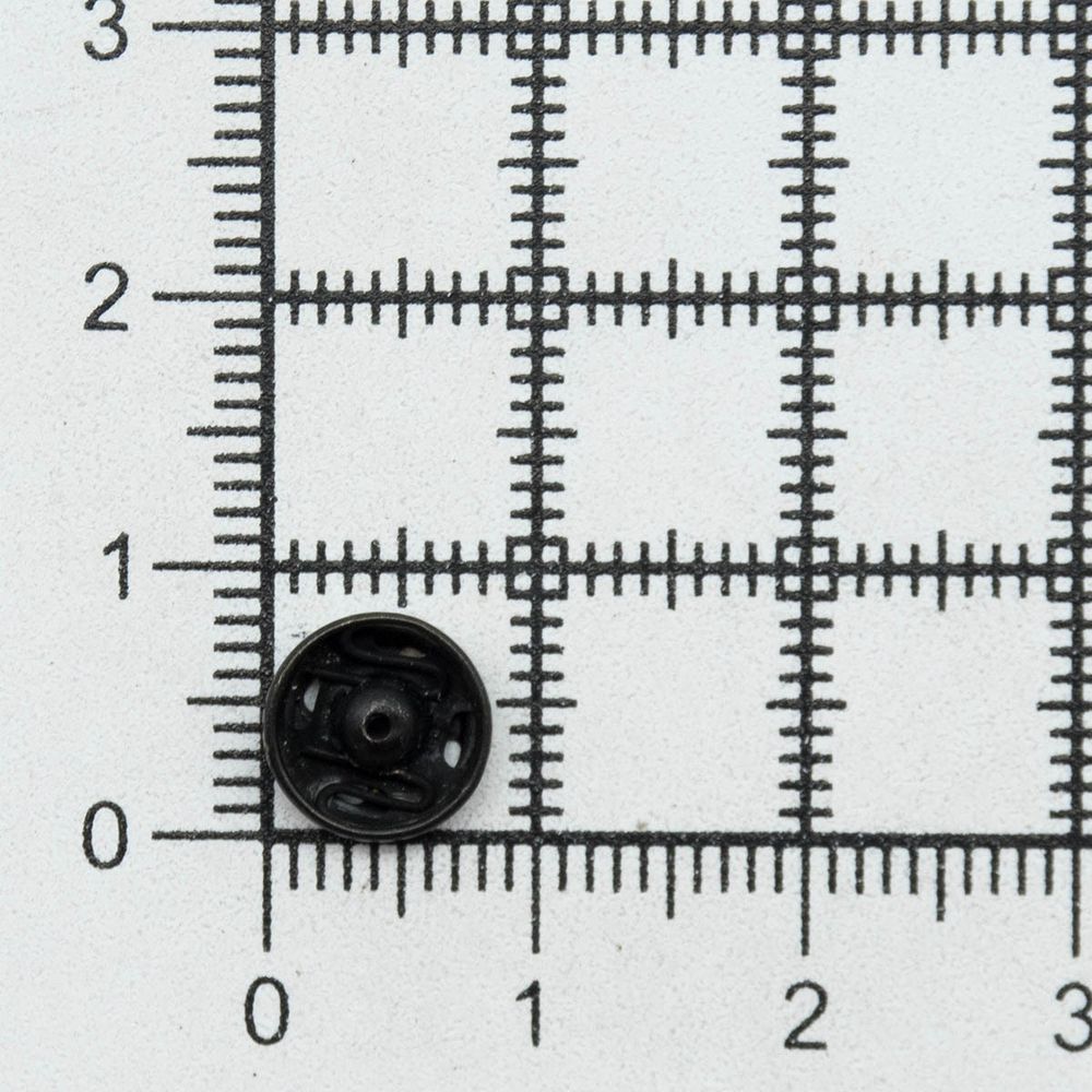 Кнопка пришивная металл ⌀9.0 мм, черные, 12 шт, Pony