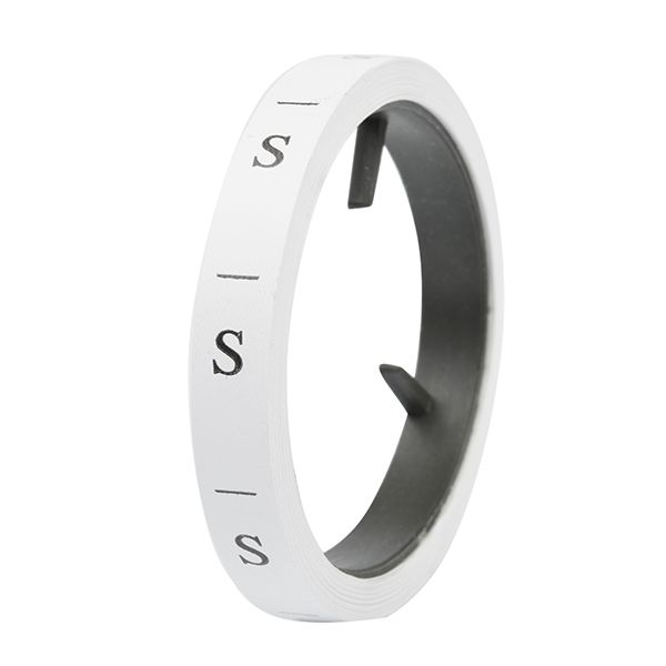 Этикетка-размерник п/э, размер S белый 10х25 мм ТВ в рул. 300 шт