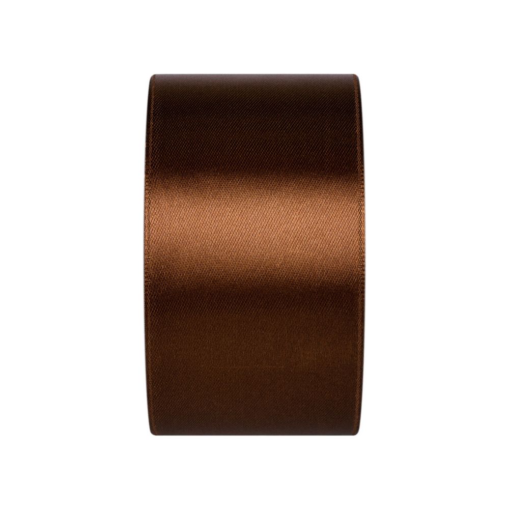 Лента атласная 1-сторонняя 50.0 мм / 33±2 метра, 098 т-коричневый, Gamma