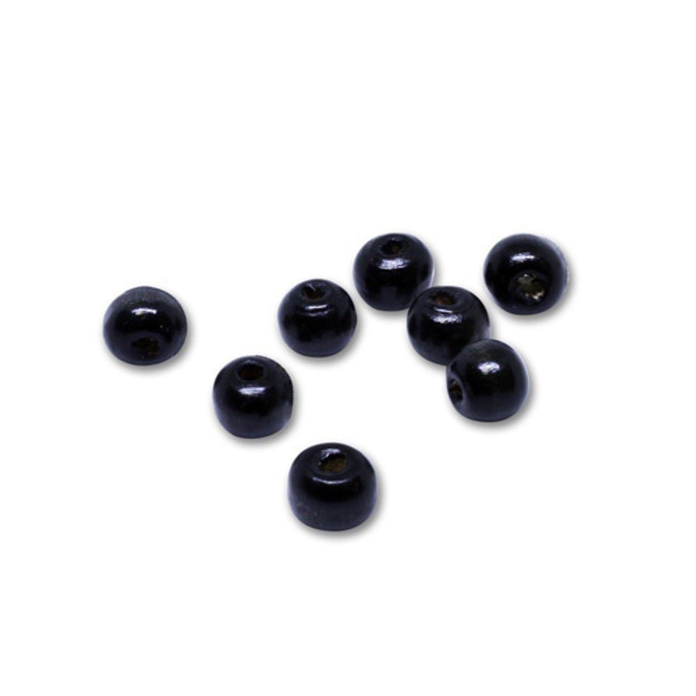 Бусины дерево ⌀10 мм, 50 г, Astra&Craft, черный