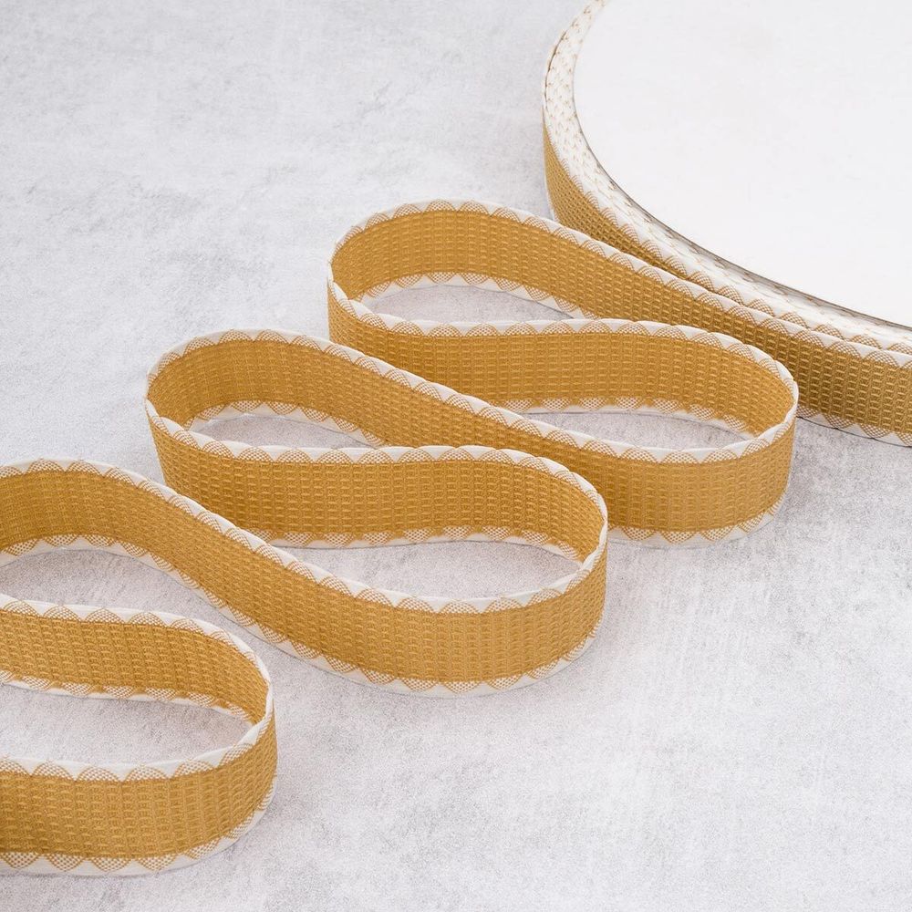 Тесьма (лента) окантовочная 28 мм / 91.44 метра, 5.075 г/пог.м, декоративная, 04 жёлтый, 3Al360