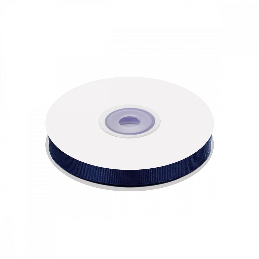 Лента репсовая (в рубчик) 10.0 мм цв. 370 т.синий уп.22.86м (±1м)