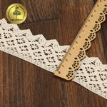 Кружево вязаное (тесьма) 50 мм / 10 метров, TBY.1003 цв.02 натуральный, Kruzhevo